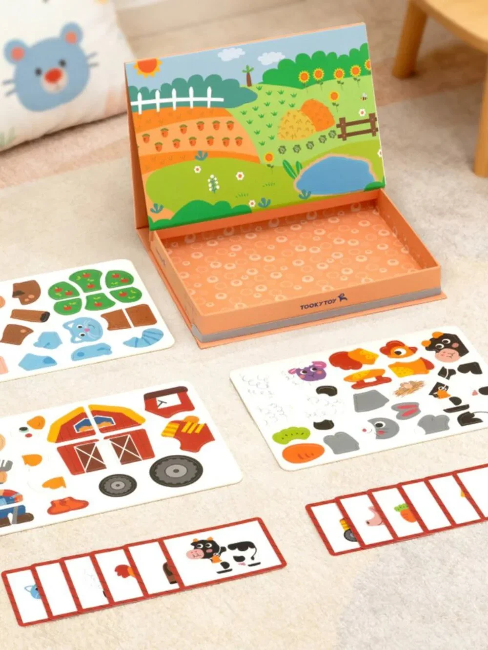 NEW Montessori Magnetic Farm Puzzle Learning Game Educational Travel Toy Kids